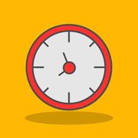 Time Filled Shadow Icon vector