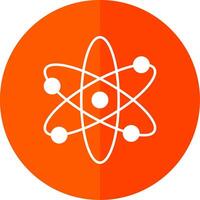 Nuclear Glyph Red Circle Icon vector