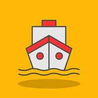 Shipping Filled Shadow Icon vector