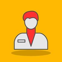 Postman Filled Shadow Icon vector