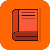 libro lleno naranja antecedentes icono vector