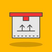 Cardboard Box Filled Shadow Icon vector