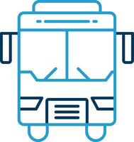 Bus Line Blue Two Color Icon vector