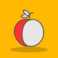 Peach Filled Shadow Icon vector