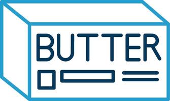 Butter Line Blue Two Color Icon vector