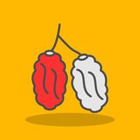 Dates Filled Shadow Icon vector