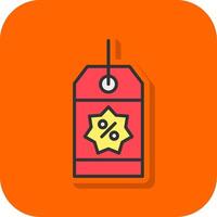 Coupon Filled Orange background Icon vector