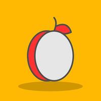 Plum Filled Shadow Icon vector