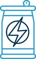 Energy Drink Line Blue Two Color Icon vector