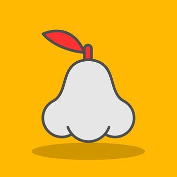 Java manzana lleno sombra icono vector