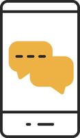 Messages Skined Filled Icon vector