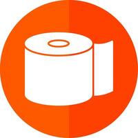 Toilet Paper Glyph Red Circle Icon vector