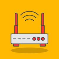 Wifi Router Filled Shadow Icon vector