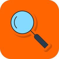 Search Filled Orange background Icon vector