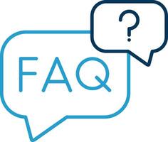 Faq Line Blue Two Color Icon vector