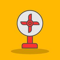 Fan Filled Shadow Icon vector