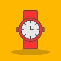 Watch Filled Shadow Icon vector