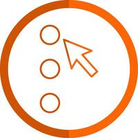 Option Line Orange Circle Icon vector