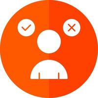 Decision Making Glyph Red Circle Icon vector