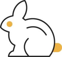 Rabbit Skined Filled Icon vector