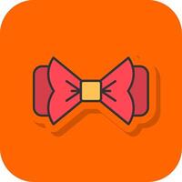 Bow Tie Filled Orange background Icon vector