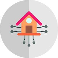 inteligente hogar plano escala icono vector