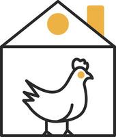 Chicken Skined Filled Icon vector