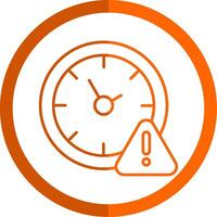 Timeline Line Orange Circle Icon vector