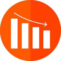 Reputation Loss Glyph Red Circle Icon vector