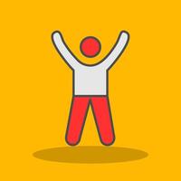 Cheer Up Filled Shadow Icon vector