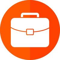 Brief Glyph Red Circle Icon vector