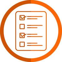 Check Line Orange Circle Icon vector