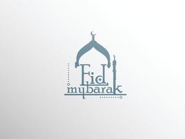 Arábica tipografía eid Mubarak eid al-adha eid saeed , eid al-fitr texto caligrafía vector