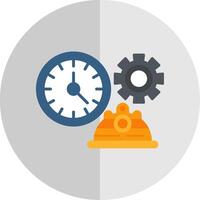 Working Hours Flat Scale Icon vector