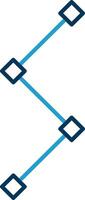 Path Line Blue Two Color Icon vector