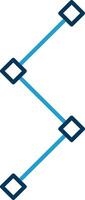 Path Line Blue Two Color Icon vector