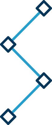 Path Line Blue Two Color Icon