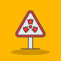 Radiation Zone Filled Shadow Icon vector