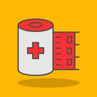 Bandage Roll Filled Shadow Icon vector