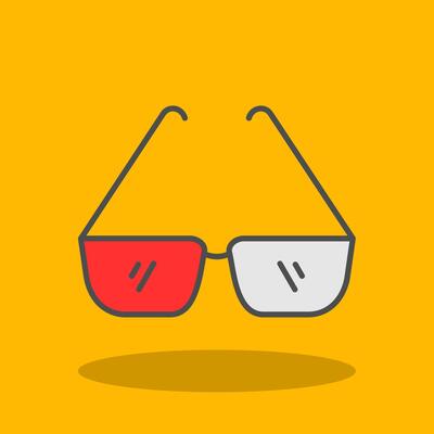 Glasses Filled Shadow Icon