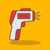 Thermometer Gun Filled Shadow Icon vector