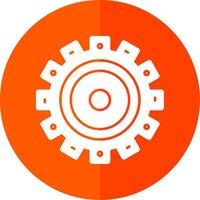 ajuste glifo rojo circulo icono vector