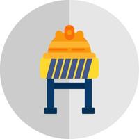 Roadblock Flat Scale Icon vector