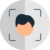 Face Scan Flat Scale Icon vector