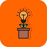 Energy Efficiency Filled Orange background Icon vector