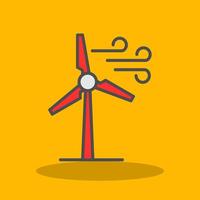 Windmills Filled Shadow Icon vector