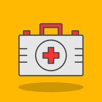 First Aid Kit Filled Shadow Icon vector