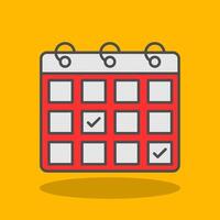 Appointment Request Filled Shadow Icon vector