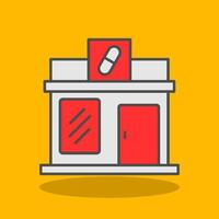 farmacia lleno sombra icono vector