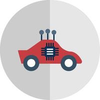 Autonomous Car Flat Scale Icon vector